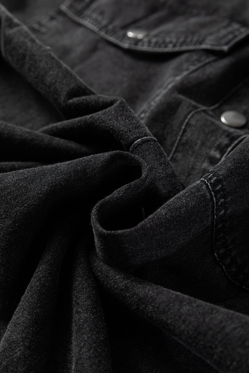 Parker & Jo™ Black Grey Denim Loose Shirt Dress