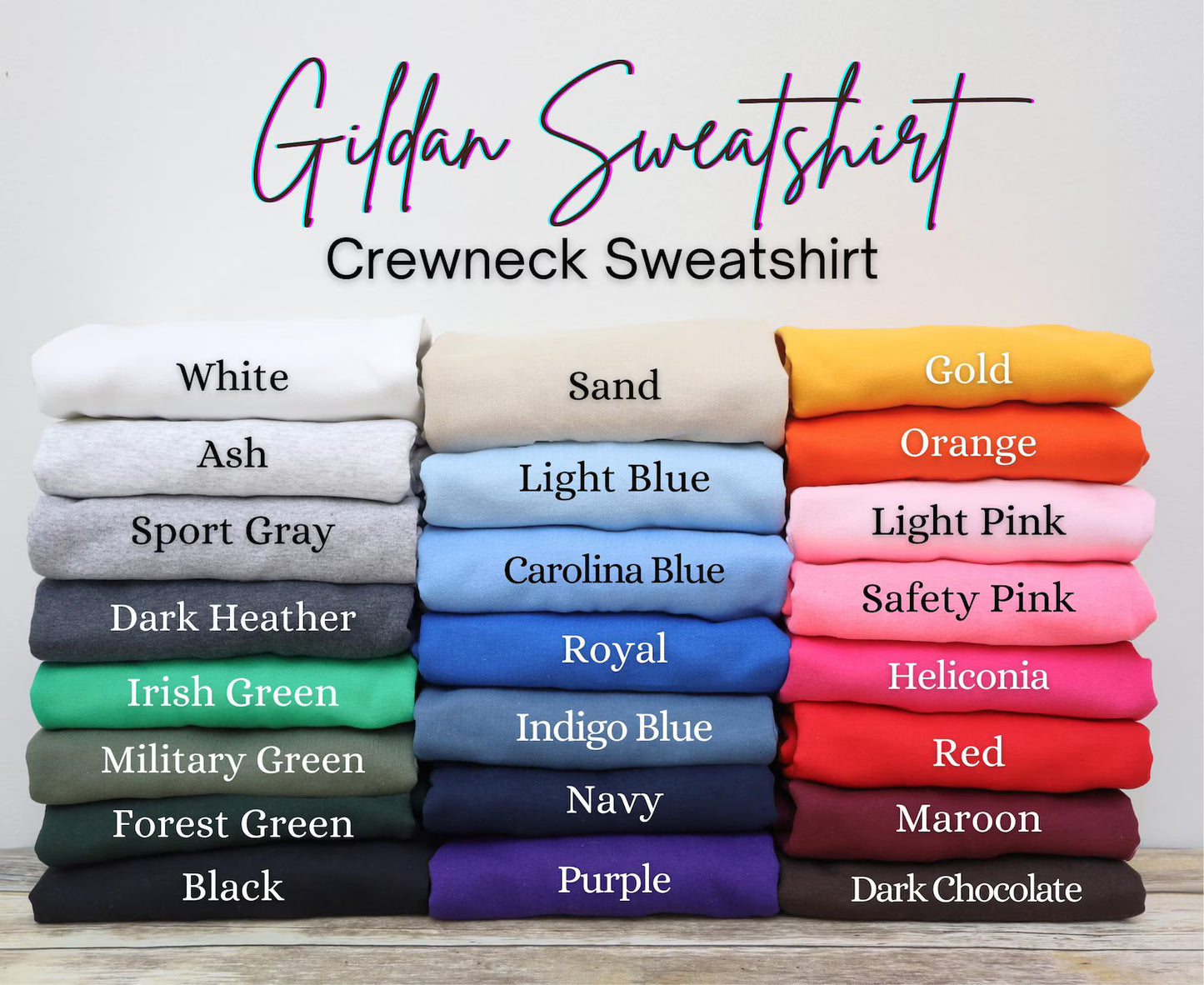 PERSONALIZED CUSTOM Long Big Across The Back P+J Original Design™ unisex crewneck sweatshirt