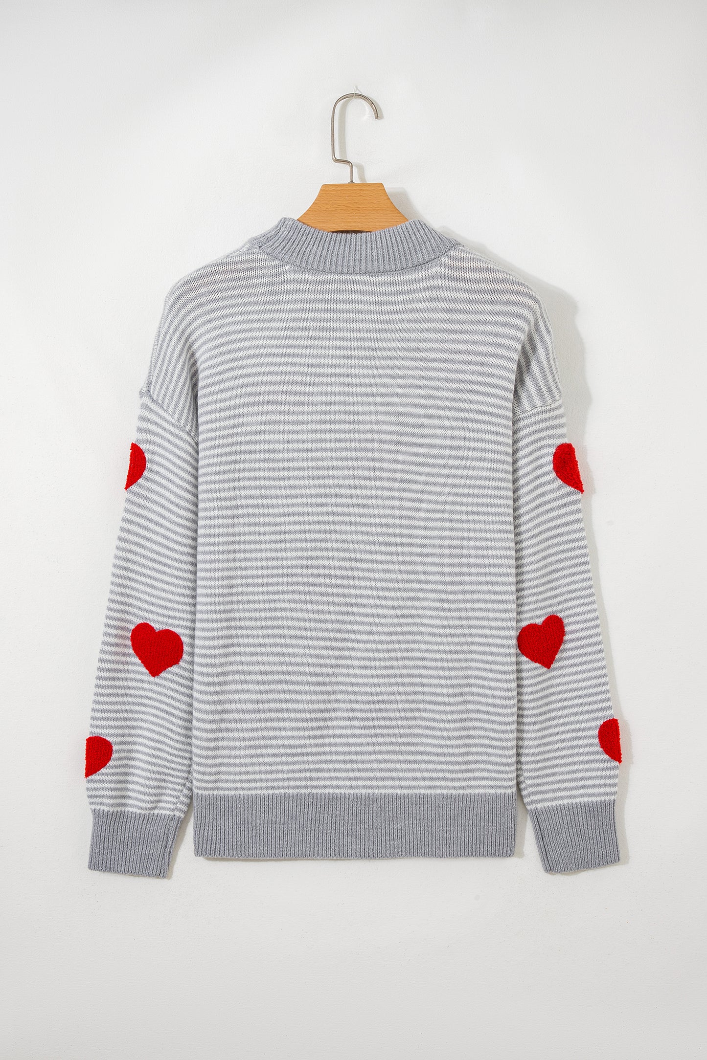 Parker & Jo™ Gray Red Heart Valentine Knit Sweater
