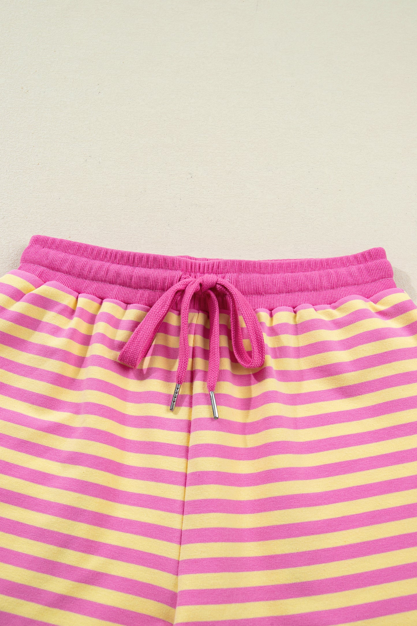 Parker & Jo™ Pink and Orange Striped Terry Short Set