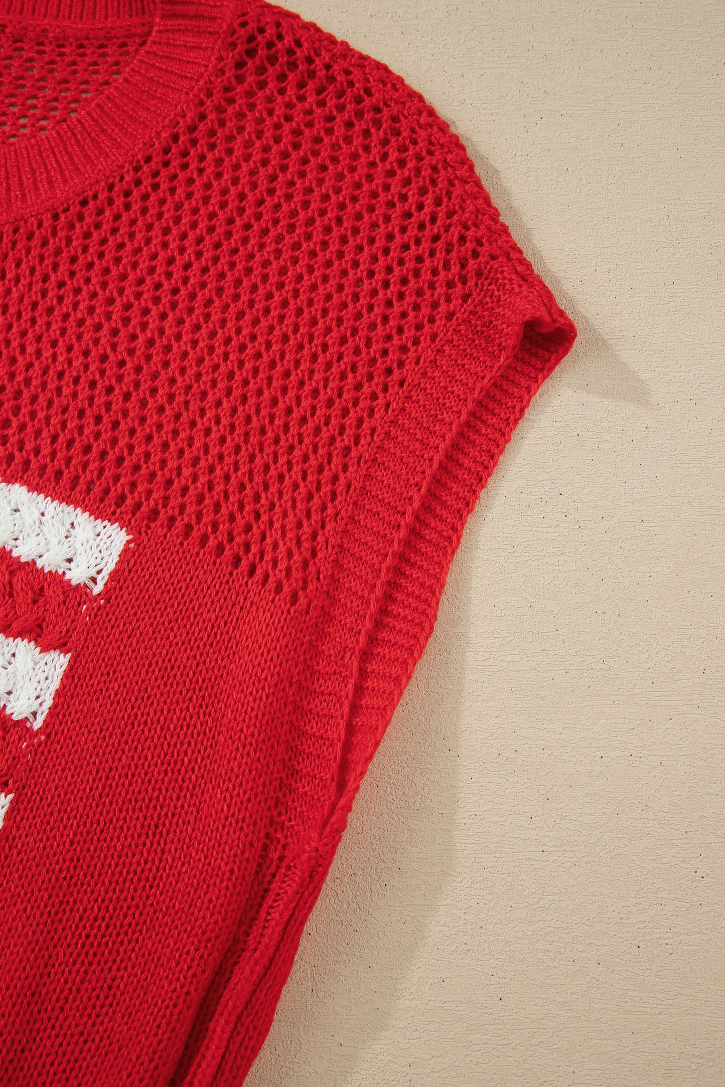 Parker & Jo™ Red Flag Short Sleeve Sweater Top