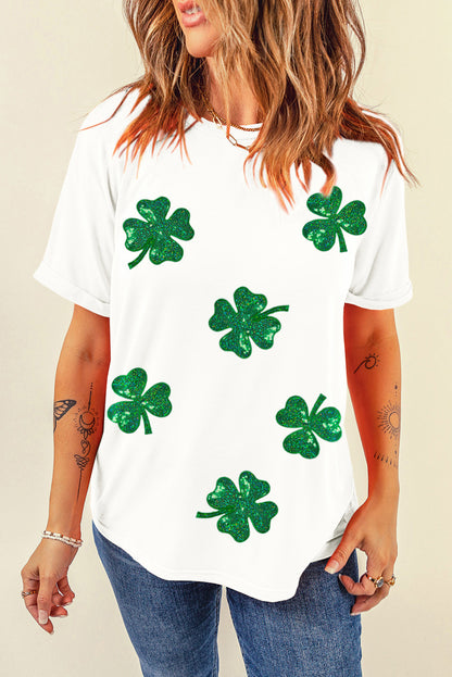 Parker & Jo™ Lucky Clover Sequin Tee