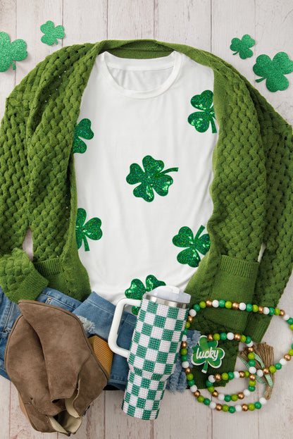 Parker & Jo™ Lucky Clover Sequin Tee