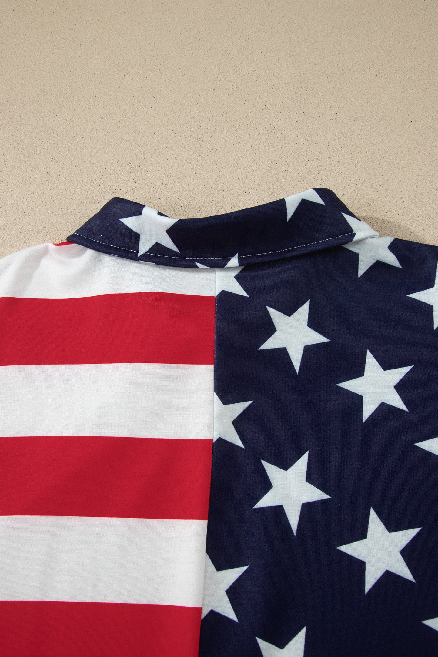 Parker & Jo™  American Flag Zipped Collar Oversized Sweatshirt