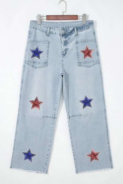Parker & Jo™ Patriotic Sequin Solid Star Jeans