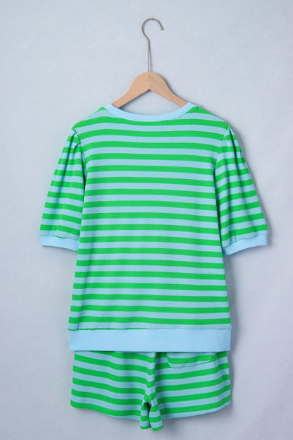 Parker & Jo™ Green Striped Short Set