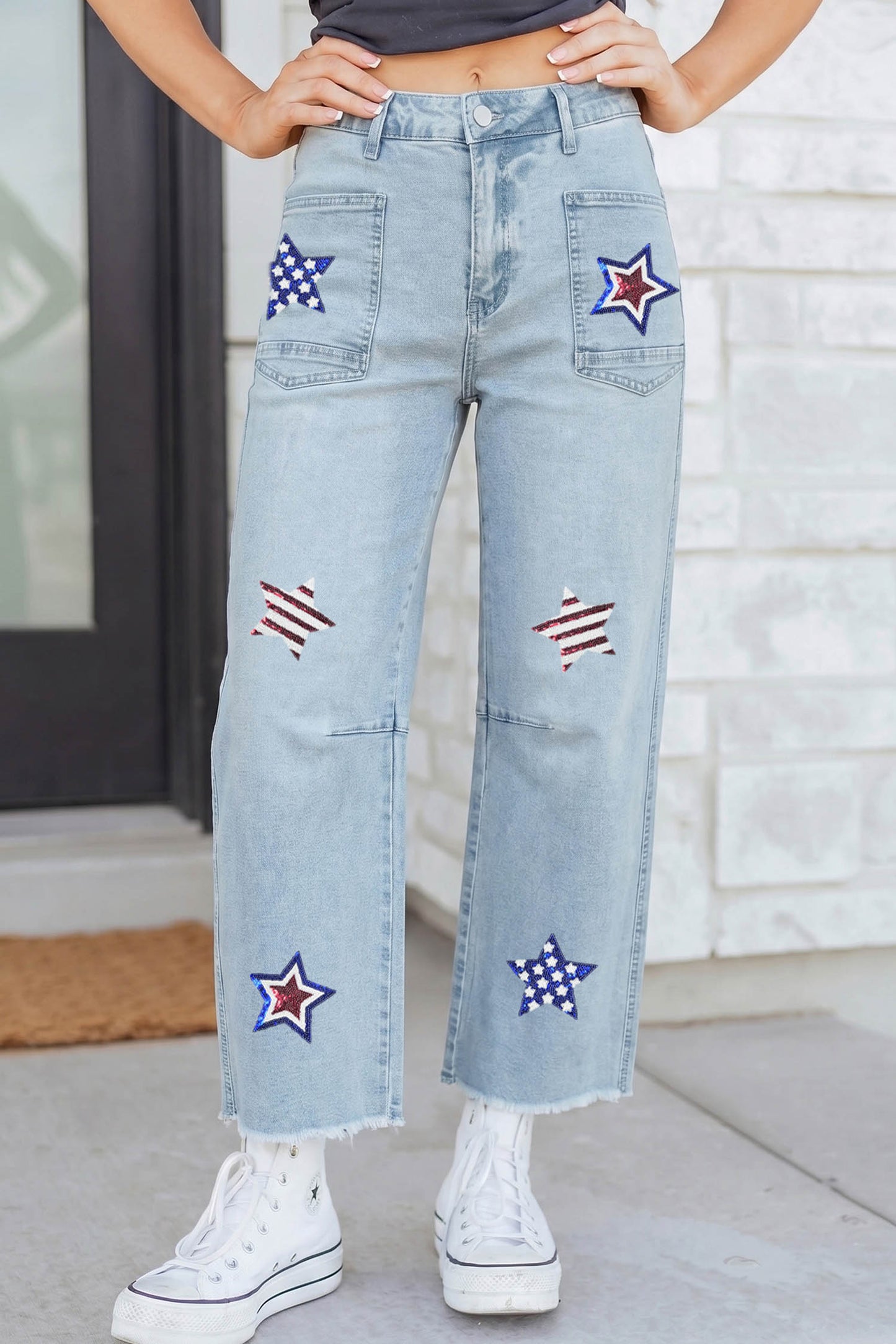 Parker & Jo™ Patriotic Sequin Star Jeans
