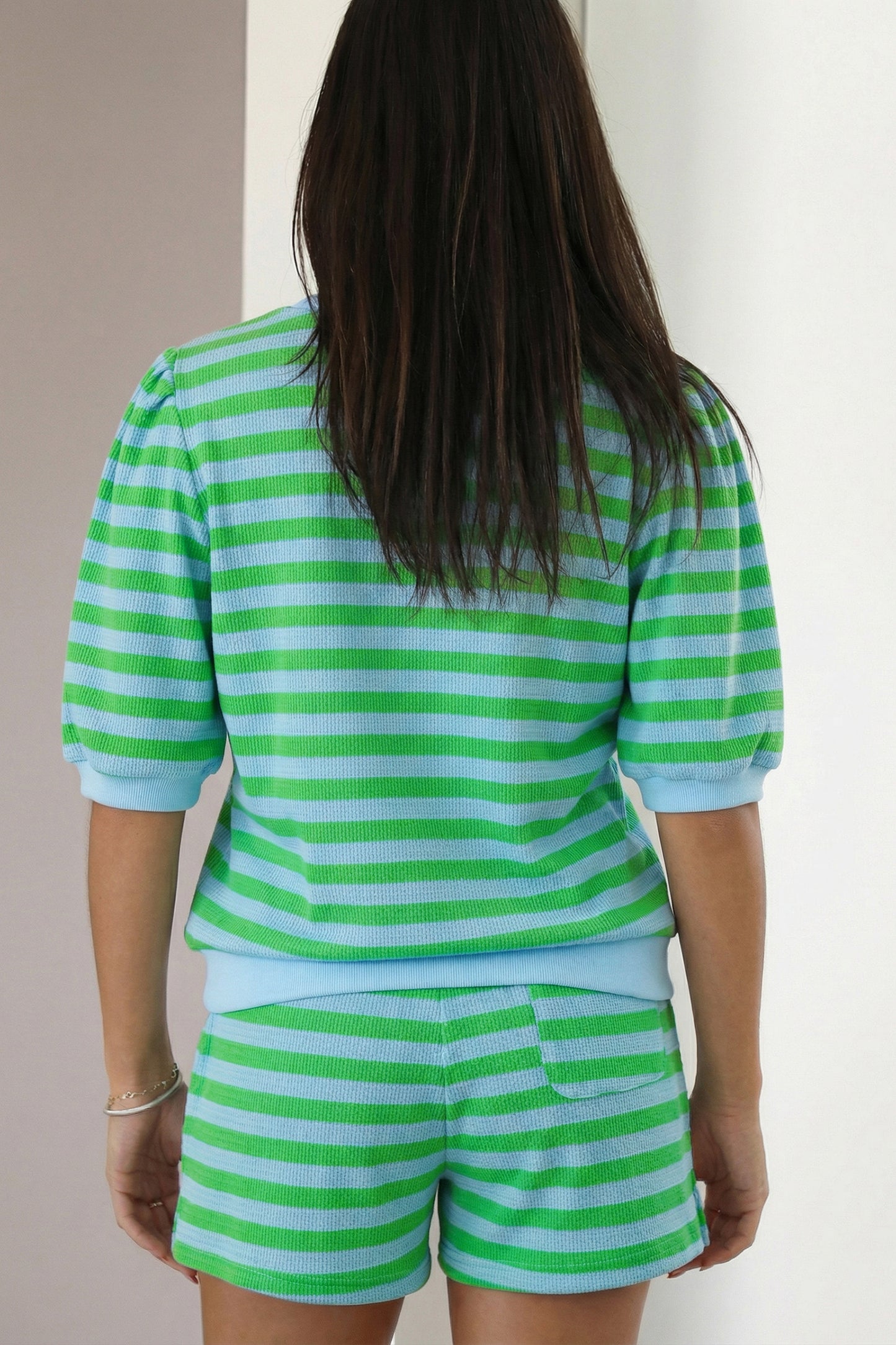 Parker & Jo™ Green Striped Short Set