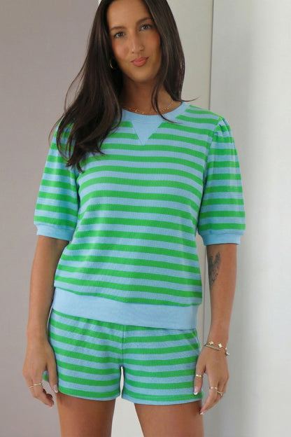 Parker & Jo™ Green Striped Short Set