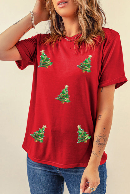 Parker & Jo™ Red Sequin Christmas Tree Tee