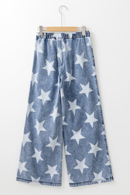 Parker & Jo™ Star Drawstring Wide Leg Jeans