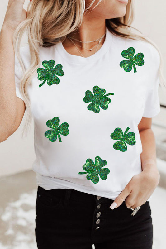 Parker & Jo™ Lucky Clover Sequin Tee