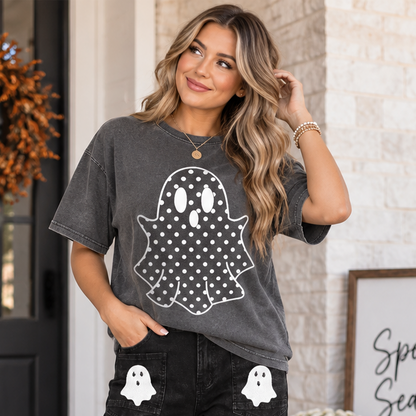 Polka Dotted Ghost Graphic Tee | Parker & Jo™