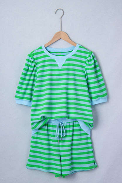 Parker & Jo™ Green Striped Short Set