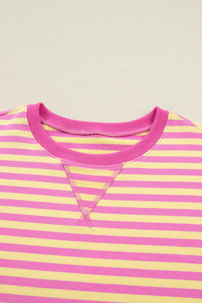 Parker & Jo™ Pink and Orange Striped Terry Short Set