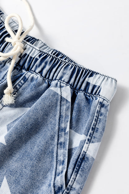 Parker & Jo™ Star Drawstring Wide Leg Jeans
