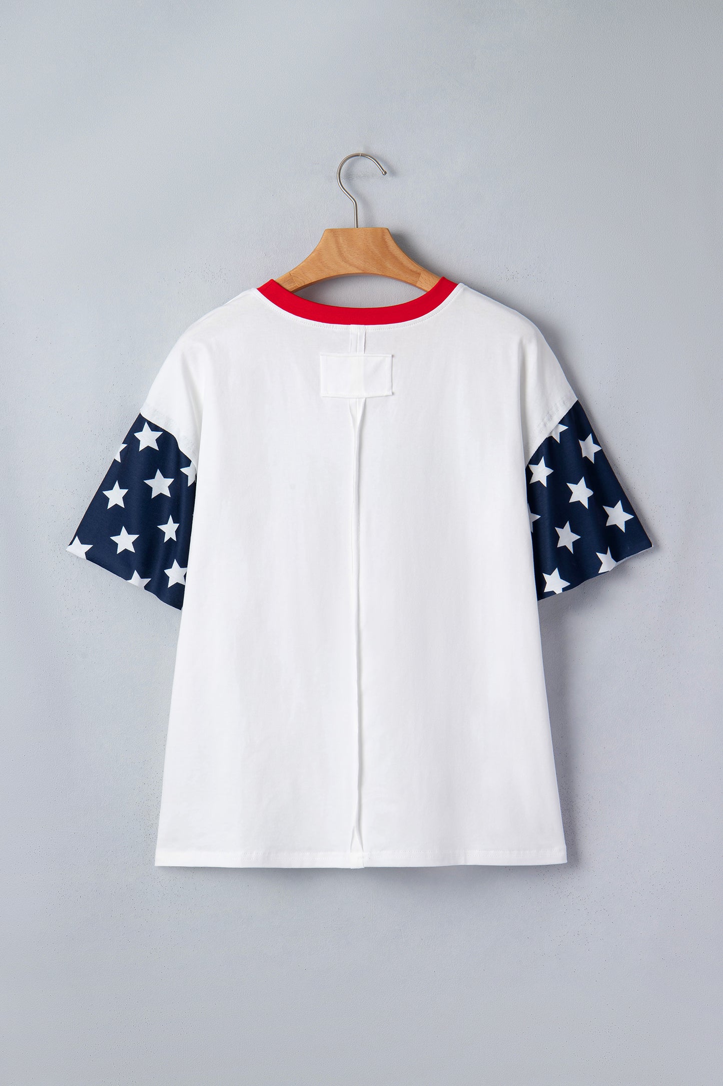 Parker & Jo™ USA American Flag Patchwork Casual Tee