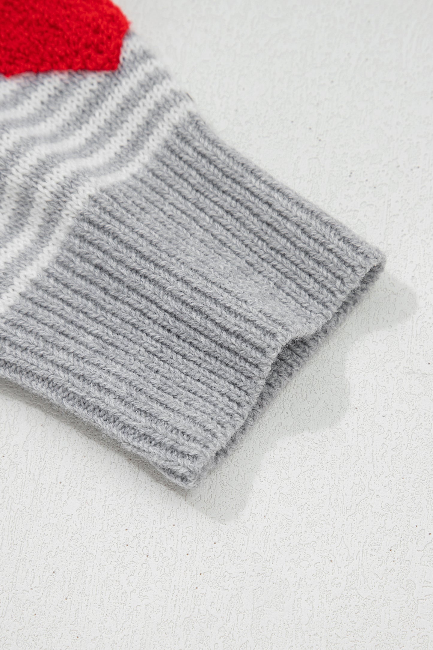 Parker & Jo™ Gray Red Heart Valentine Knit Sweater