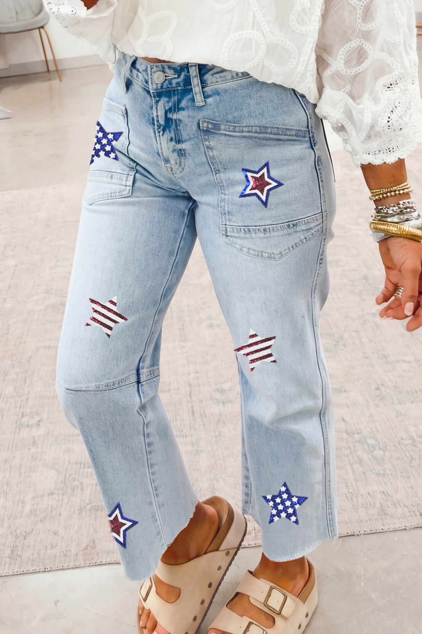 Parker & Jo™ Patriotic Sequin Star Jeans