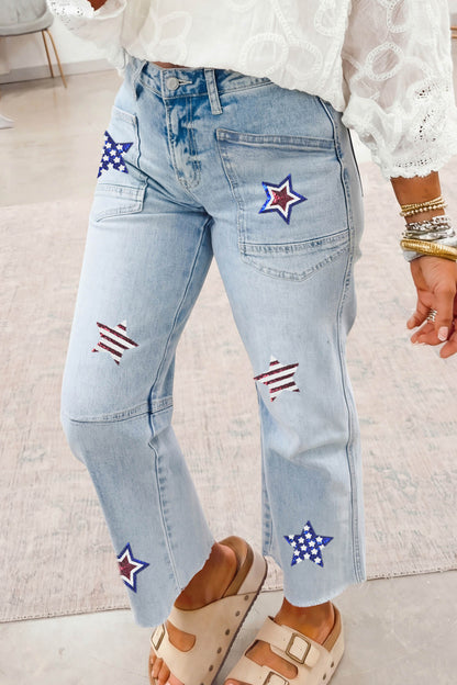 Parker & Jo™ Patriotic Sequin Star Jeans