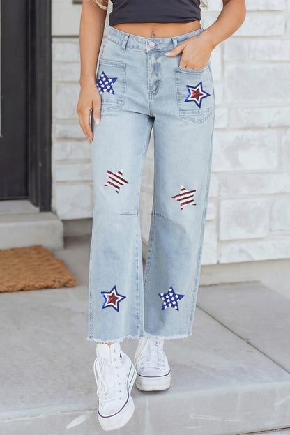 Parker & Jo™ Patriotic Sequin Star Jeans