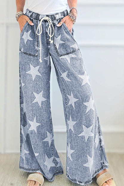 Parker & Jo™ Star Drawstring Wide Leg Jeans