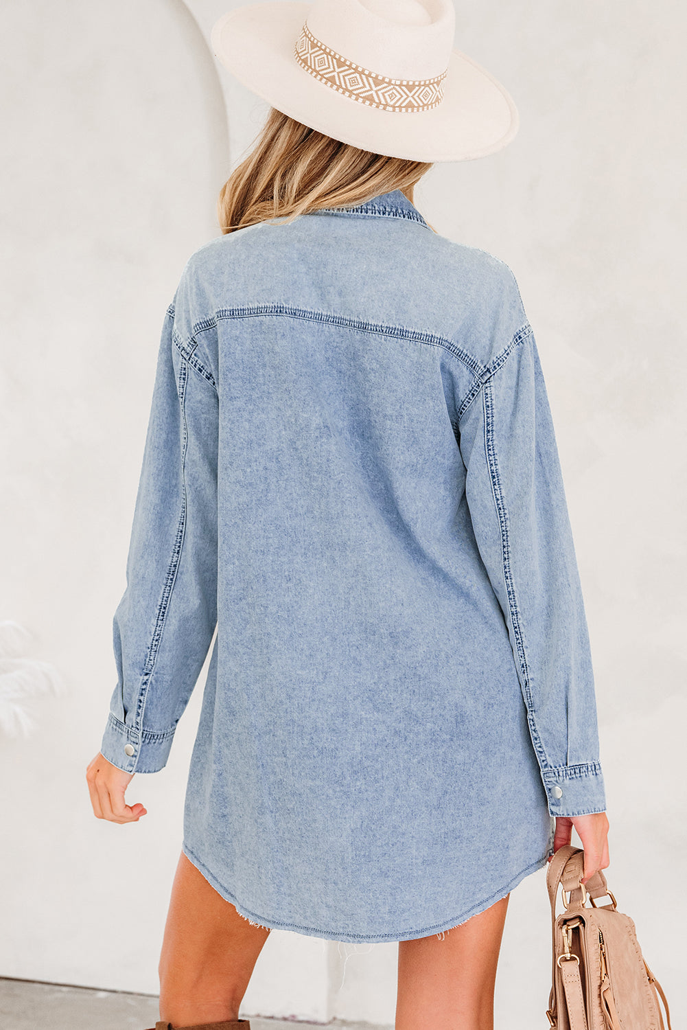 Parker & Jo™  Light Wash Denim Loose Shirt Dress