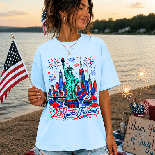 Parker & Jo™ Original Design | 250 Years of Freedom Statue of Liberty Graphic Tee