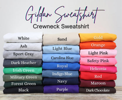 PERSONALIZED CUSTOM Long Big Across The Back P+J Original Design™ unisex crewneck sweatshirt